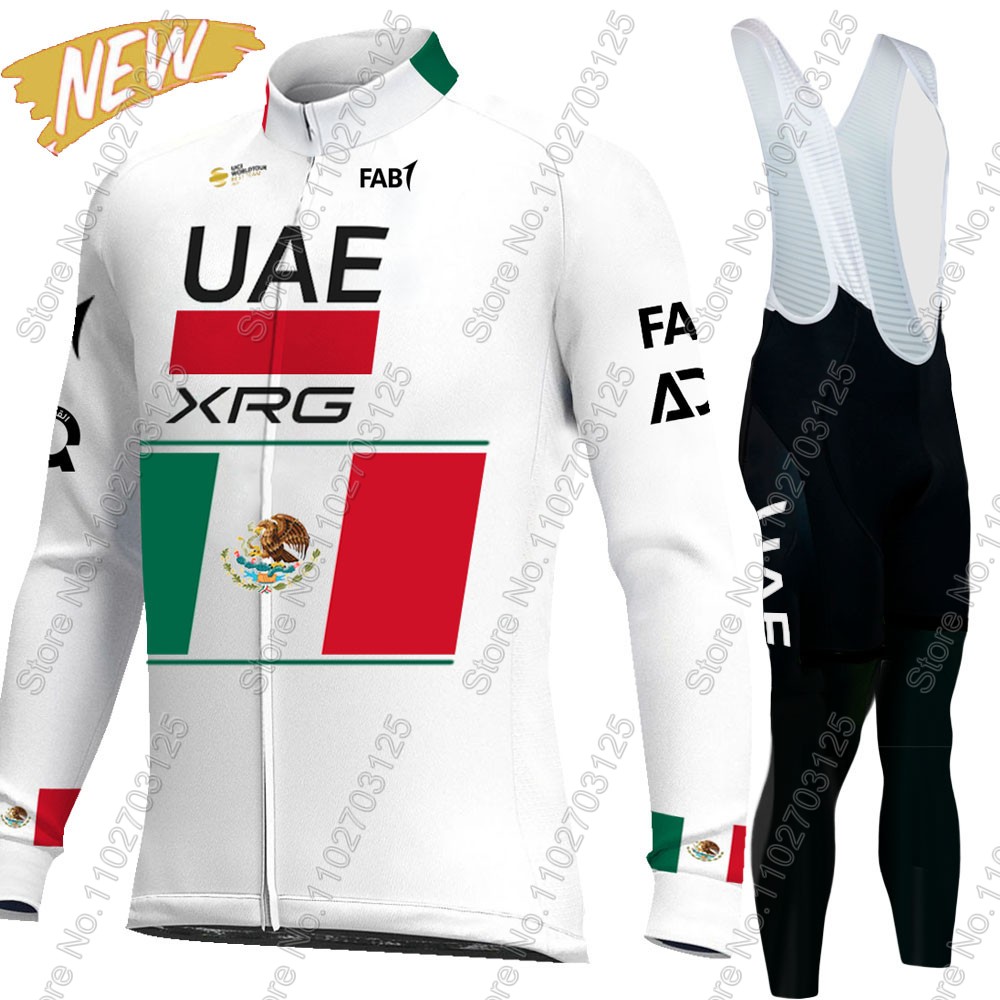 Cycling Gear Jersey - ชุดเสื้อเจอร์ซีย์ปั่นจักรยานทีม UAE ปี 2026 สำหรับผู้ชาย แขนยาว