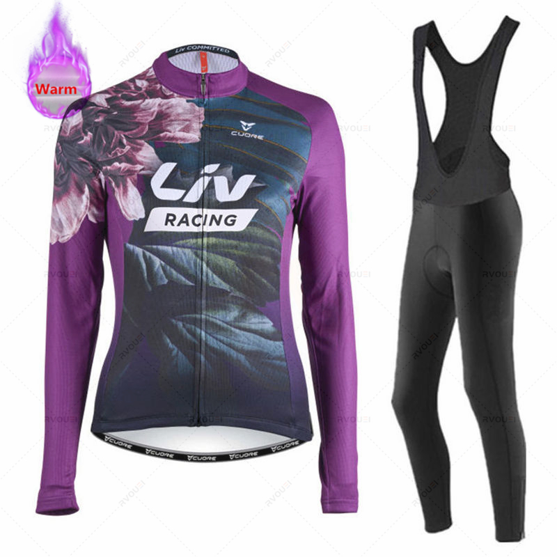 Cycling Gear Brands - Liv ผู้หญิงฤดูหนาว Bicicleta ชุดกลางแจ้งขนแกะร้อนขี่จักรยานเสื้อผ้าจักรยานเสื้อ MTB JERSEY