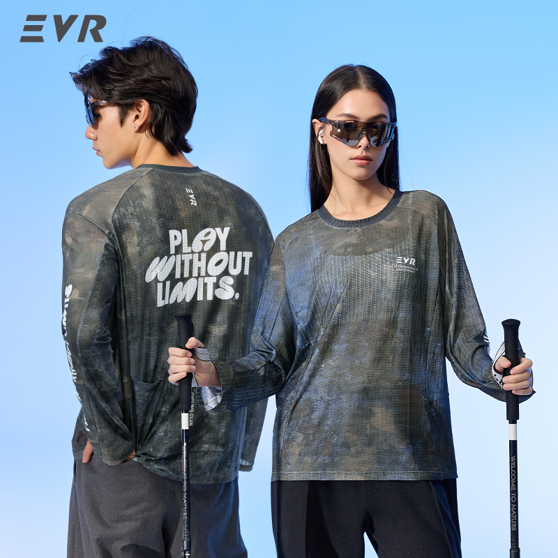 Cycling Gear Jersey - เสื้อปั่นจักรยาน EVR สำหรับฤดูร้อน เสื้อปั่นจักรยานลำลองสำหรับผู้ชายและผู้หญิง เสื้อยืดแขนยาว แห้งเร็ว
