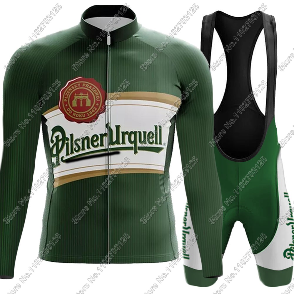 Cycling Gear Jersey - 2025 เครื่องดื่มเบียร์ชุดขี่จักรยานJerseyฤดูร้อนภาษาเช็คคําแขนยาวเสื้อผ้าเสื้อแผนที่กางเกงกางเกงขาสั้นชุดจักรยานMTB Maillot