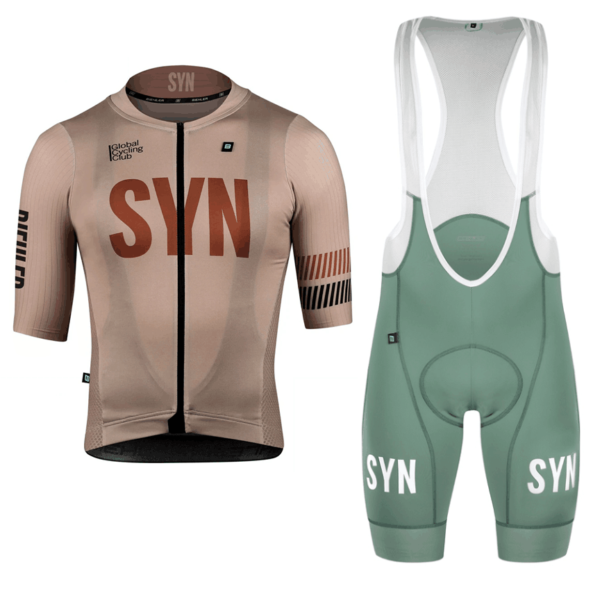 Cycling Bib Shorts - เสื้อผ้าขี่จักรยานผู้ชายแขนสั้นกางเกงขาสั้นเสื้อเจอร์ซีย์นักปั่นและกันการกระแทกผ้านุ่มคุณภาพสูงเบาะนั่ง