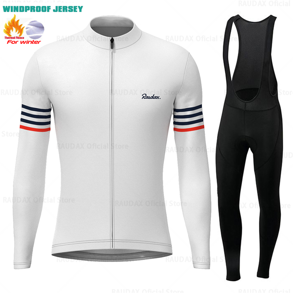 Cycling Gear Jersey - เสื้อกีฬาแขนยาวผ้าฟลีซกันลมสำหรับฤดูหนาว
